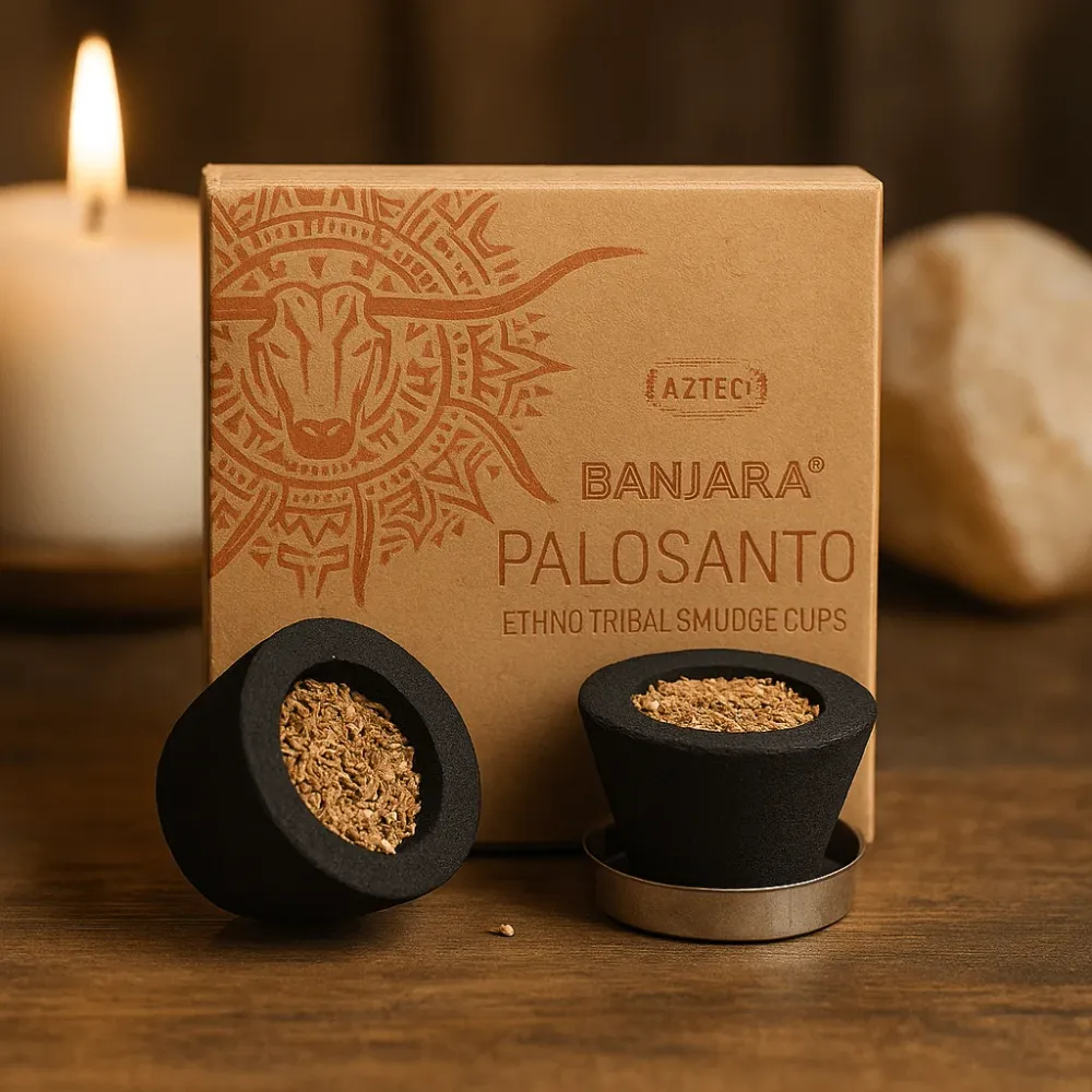 Palo Santo og salvie røkelseskopper, Banjara