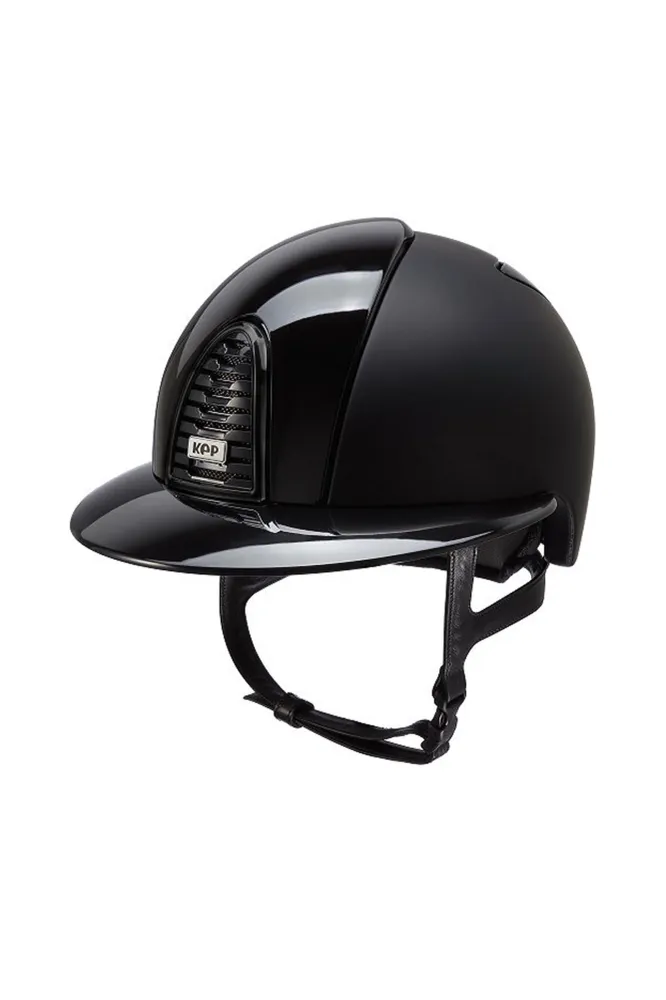 KEP Cromo 2.0 Textile/Polish Polo ridehjelm med ekstra visir, app kompatibel Black 059-x-062