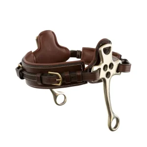 Hackamore Nesereim med kinnstykker 16 cm Brown/Gold F