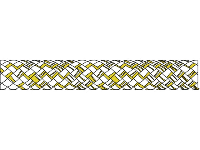 Talamex Liros, Topgrip Gul, 100 % Flettet Polyester, 15 m (1 stk) – Størrelse: 8mm, 200 Meter