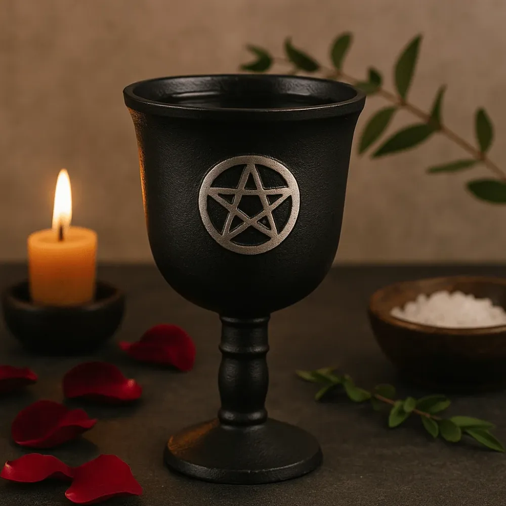 Pentagram Ritual Pokal Jern 20 x 11 cm