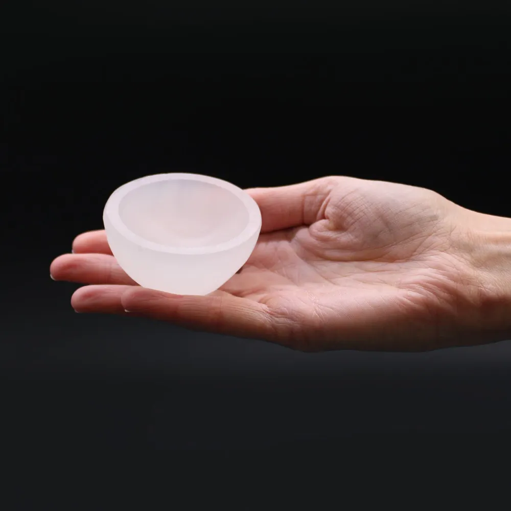 Selenitt Rund Skål – 6 cm
