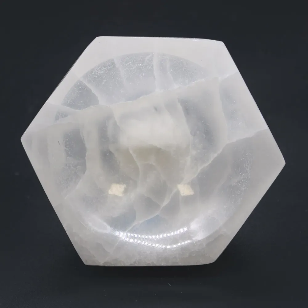 Selenitt sekskantet bolle, 10 cm