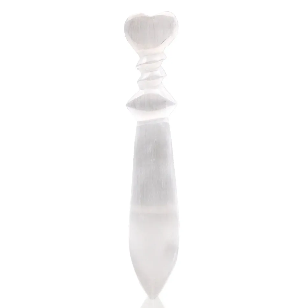 Selenitt rituell kniv spiral 25cm