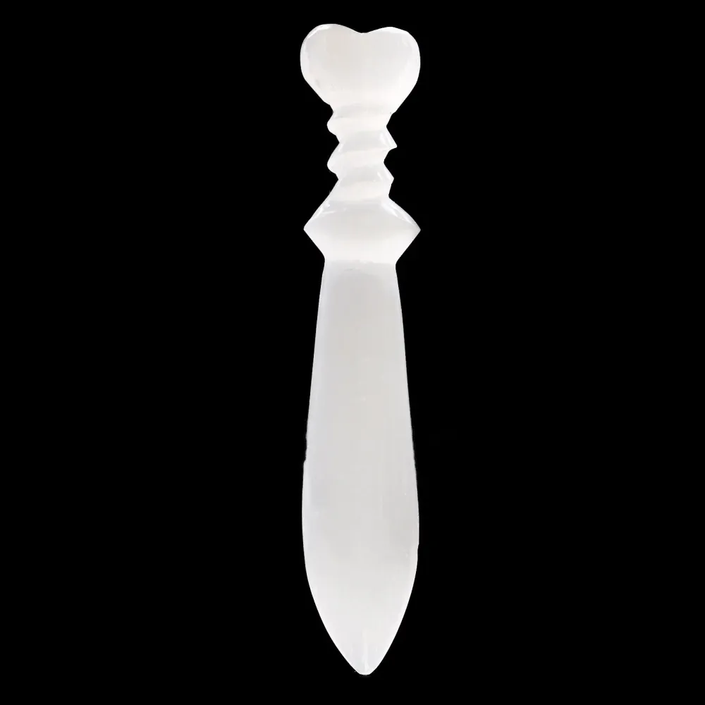 Selenitt rituell kniv spiral 25cm
