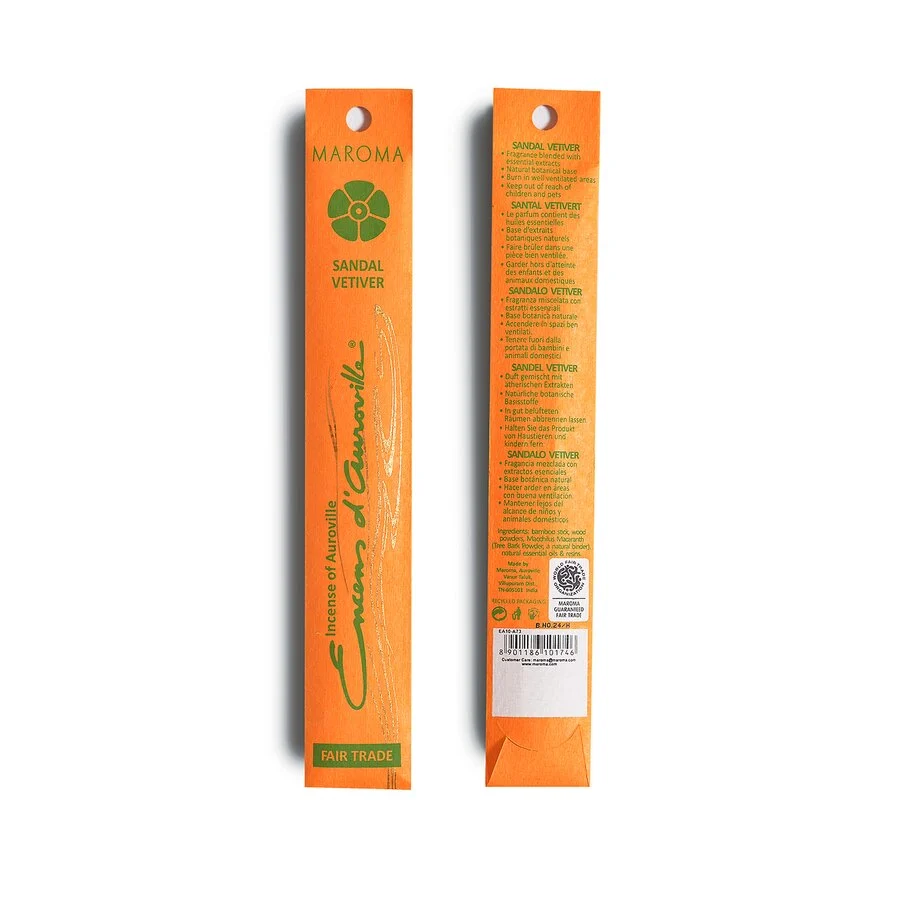 Maroma røkelse sandal vetiver 10 pinner