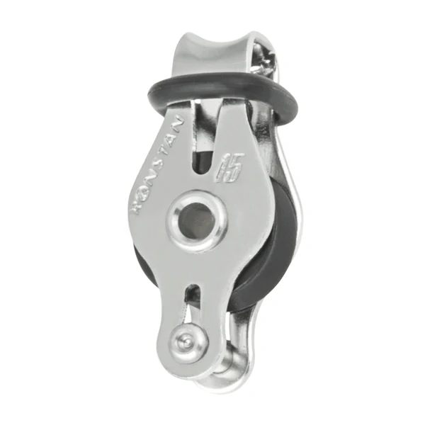 Ronstan, Kulelager Enkeltblokk m. Henger & Hundevotte, Serie 15, 120 kg, 5 mm