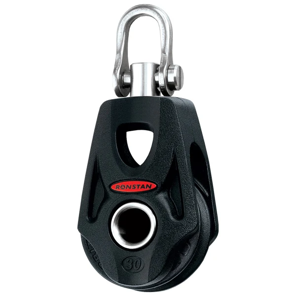 Ronstan, Orbit Single Block med svivel og hunde swat, serie 30, 300 kg arbeidsbelastning, 600 kg bruddstyrke, 22 g