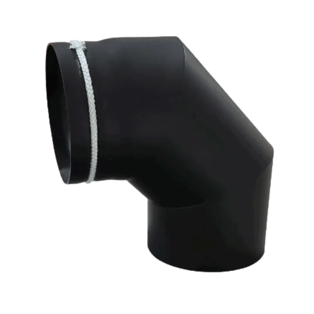 Ø150mm Peisrør 90 grader u/ luke 3delt