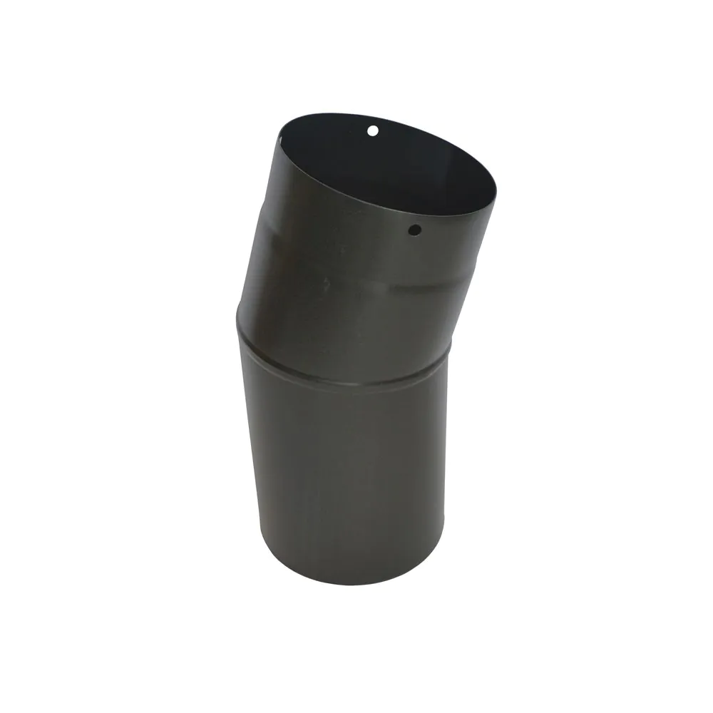 Røykrør Ø130 mm - 15 Grader u/Luke