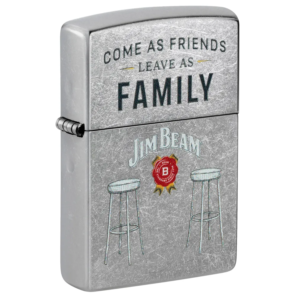 Zippo – Jim Beam® Barstools Motiv – Street Chrome Lighter