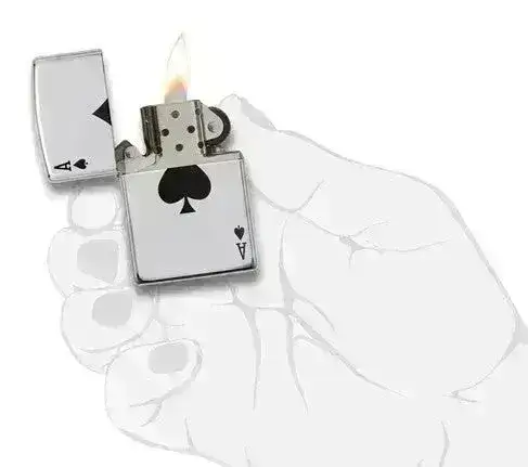 Zippo Lighter - Ace Spades Design