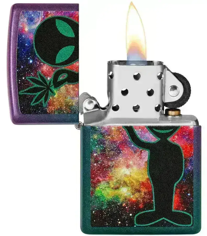 Zippo Lighter - Alien Design Iridescent