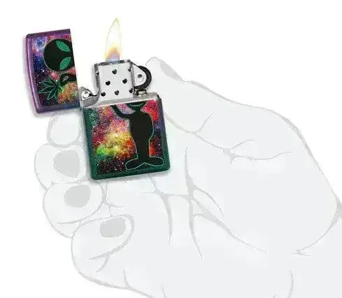 Zippo Lighter - Alien Design Iridescent