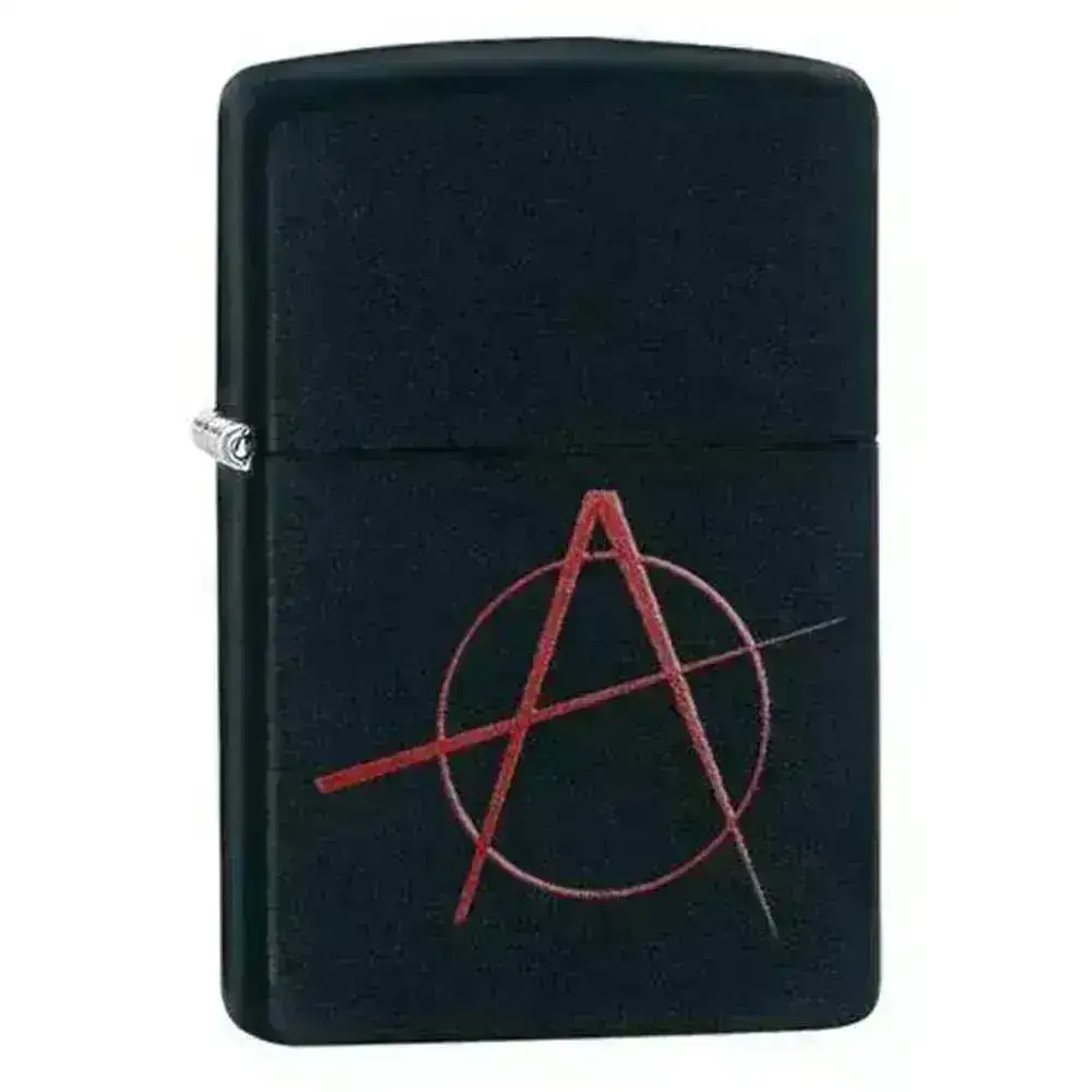 Zippo Lighter - Anarchy - Black Matte