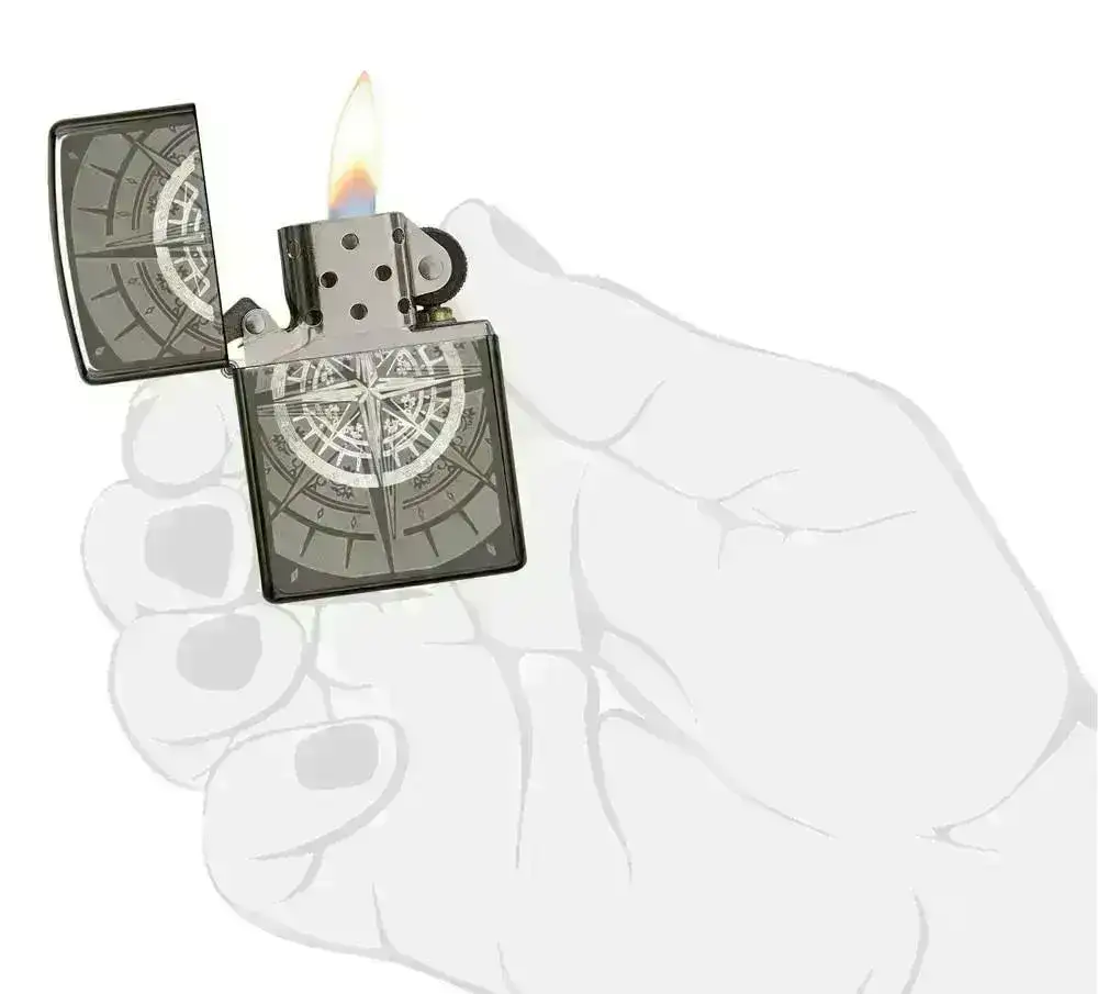 Zippo Lighter - Black Ice Kompass