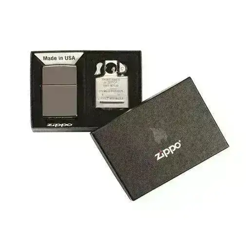 Zippo Lighter - Black Ice Lighter Pakke med Pipe Insert