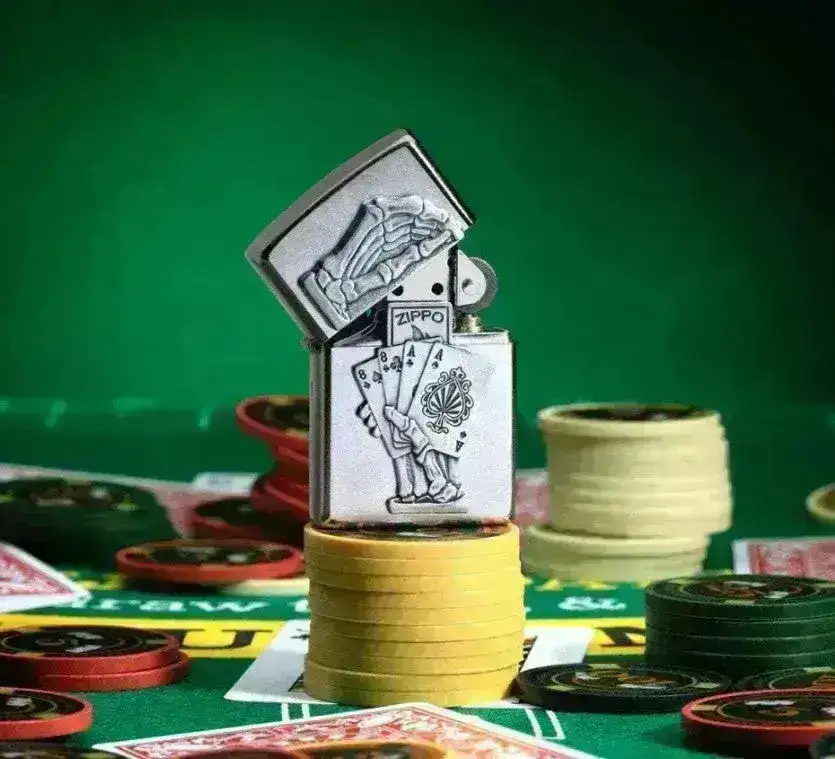 Zippo Lighter - 3D Dead Mans Hand Design