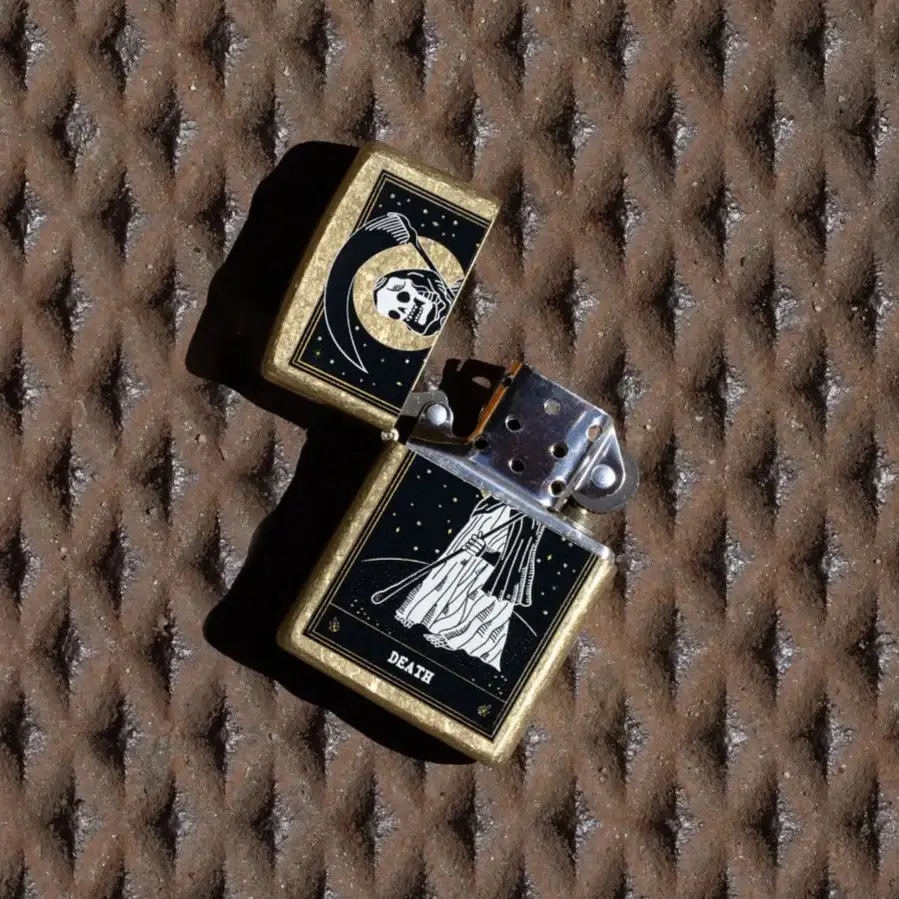 Zippo Lighter - Death Card Design