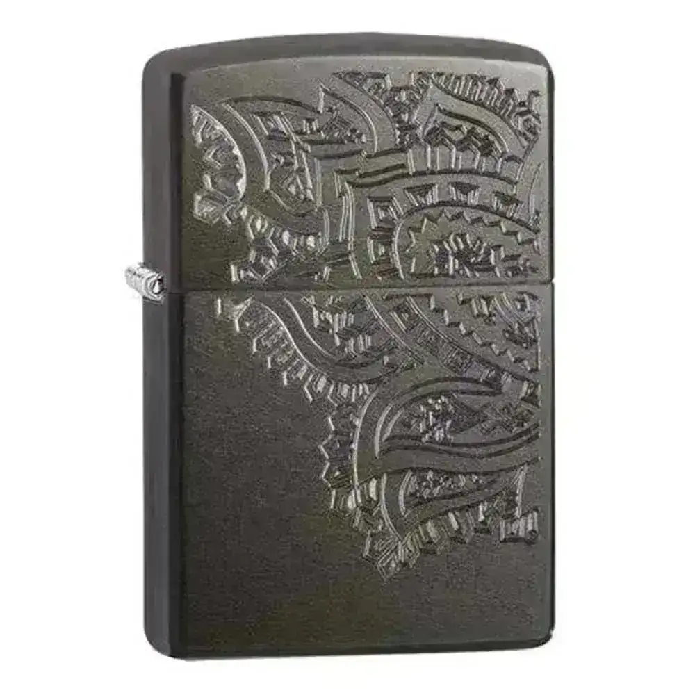Zippo Lighter - Engraved Paisleys
