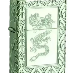 Zippo Lighter - Green Elegant Dragon - Armor 360 Degree Limited