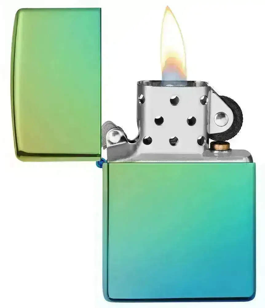 Zippo Lighter - Klassisk Høypolert Teal