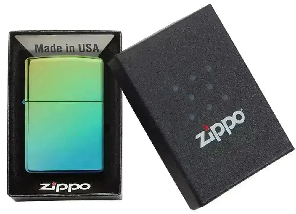 Zippo Lighter - Klassisk Høypolert Teal