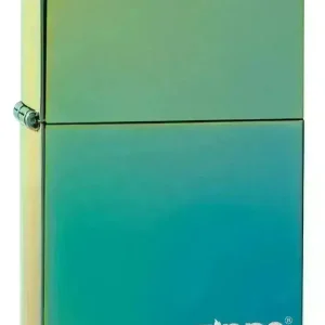 Zippo Lighter - Klassisk Høypolert Teal Logo