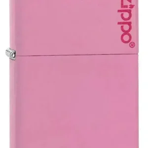 Zippo Lighter - Klassisk Matt Rosa med Logo