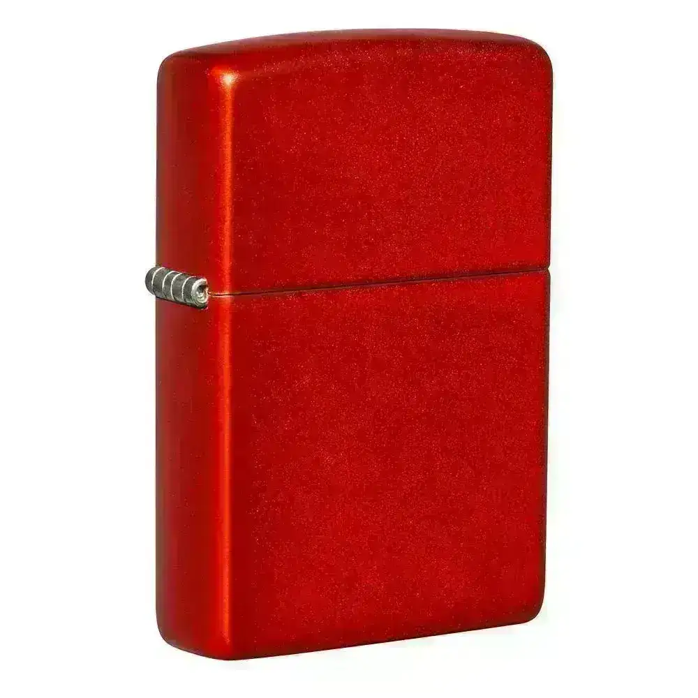 Zippo Lighter - Klassisk Metall Rød
