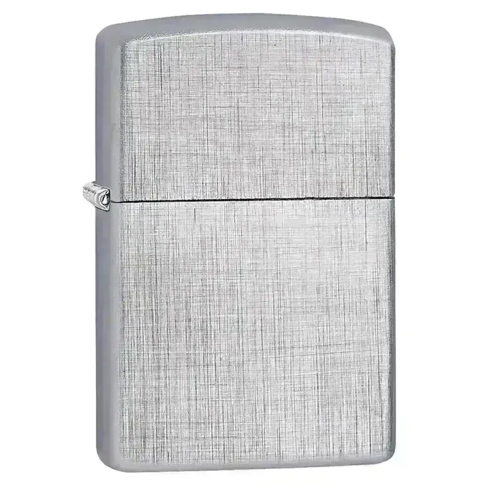 Zippo Lighter - Linen Weave - Chrome