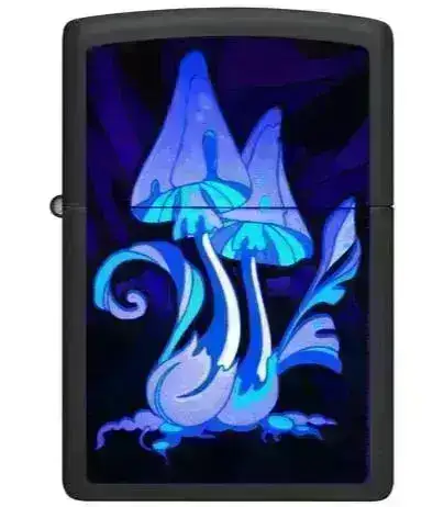 Zippo Lighter - Magic Mushrooms Neon Motiv