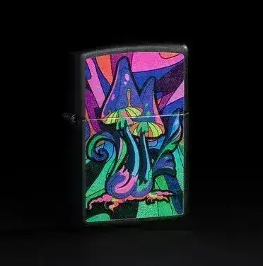 Zippo Lighter - Magic Mushrooms Neon Motiv