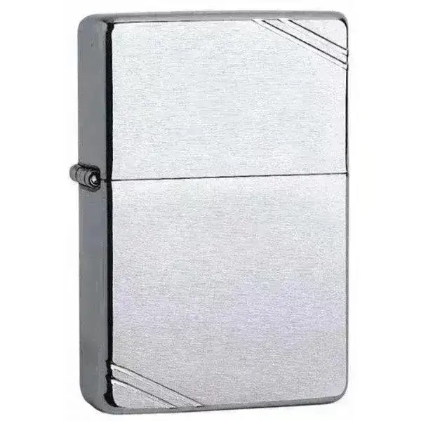 Zippo Lighter - Vintage 1937 Børstet Stål med Riller