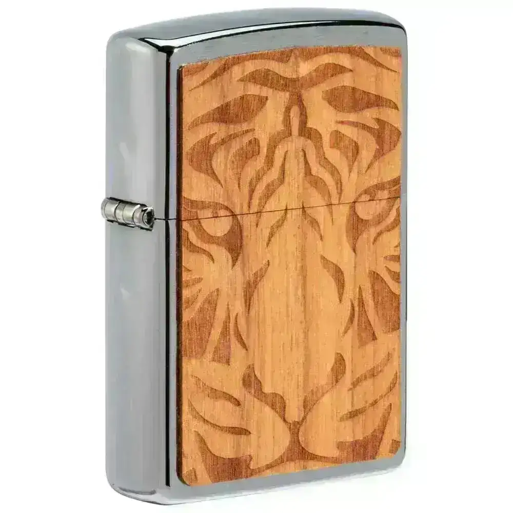 Zippo Lighter - WOODCHUCK Cherry Tiger Head
