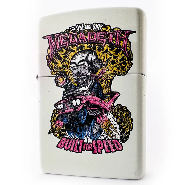 Zippo – Megadeth «Built Speed» – White Matte Lighter