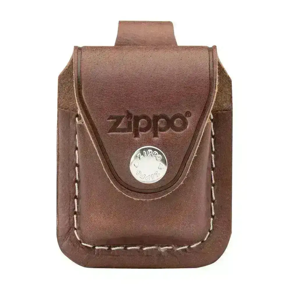Zippo - Orginal Zippo Holder med beltefeste i skinn - BROWN