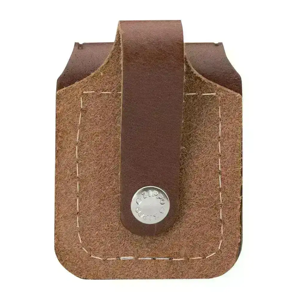 Zippo - Orginal Zippo Holder med beltefeste i skinn - BROWN