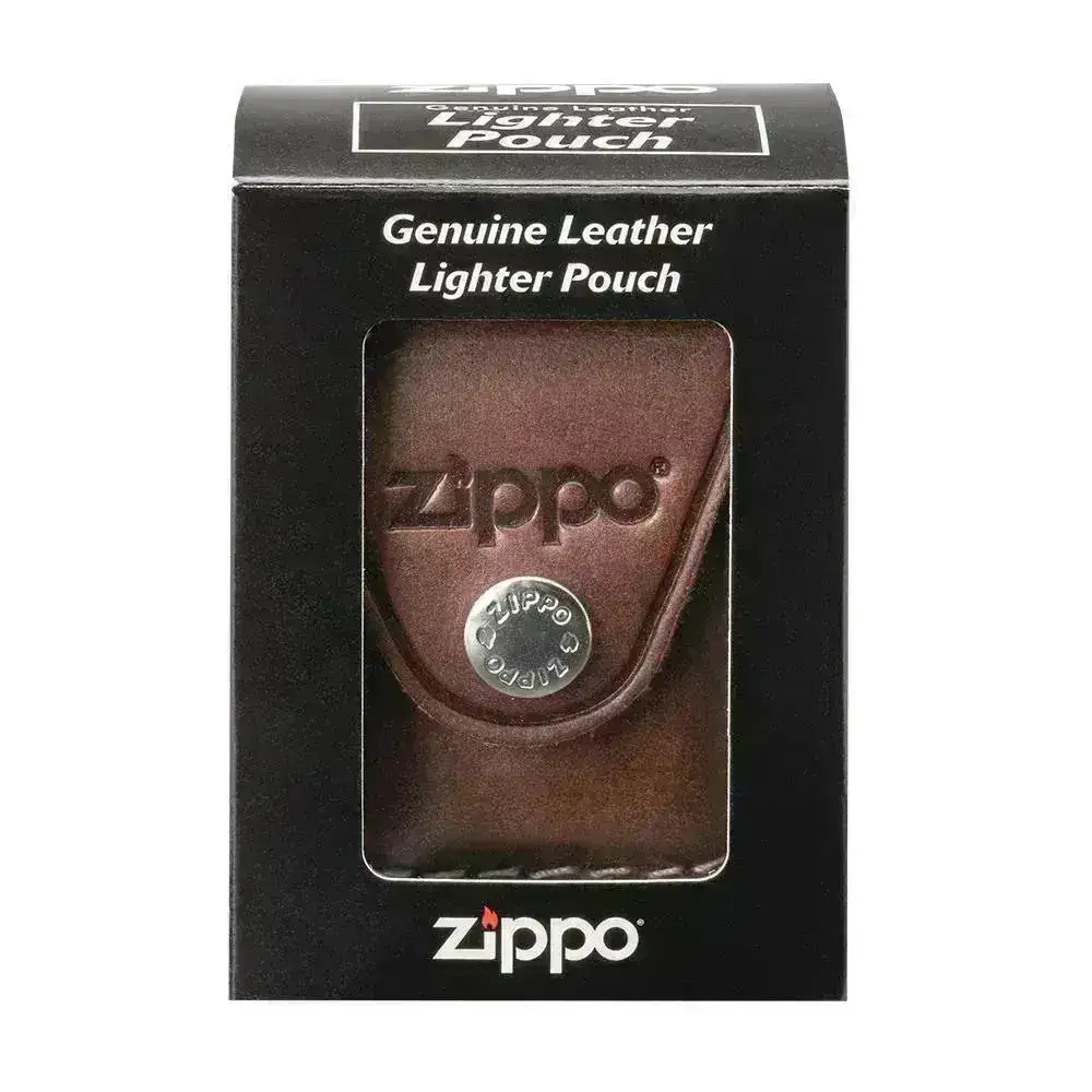 Zippo - Orginal Zippo Holder med beltefeste i skinn - BROWN