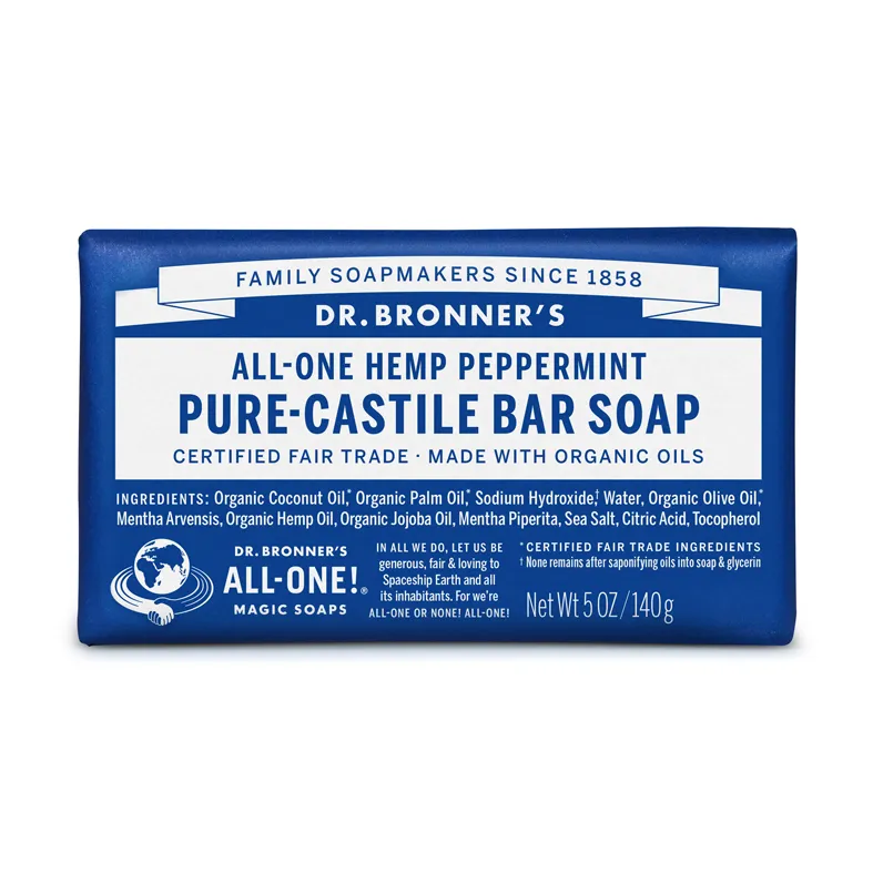 Dr. Bronner’s, Peppermint Bar Soap 140 g