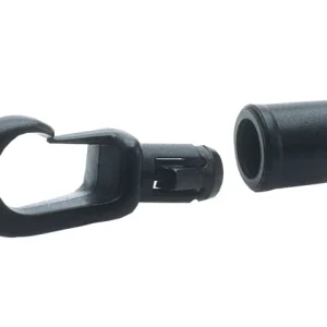 Trem, nylonkrok 8 mm, svart nylon (10 stk)