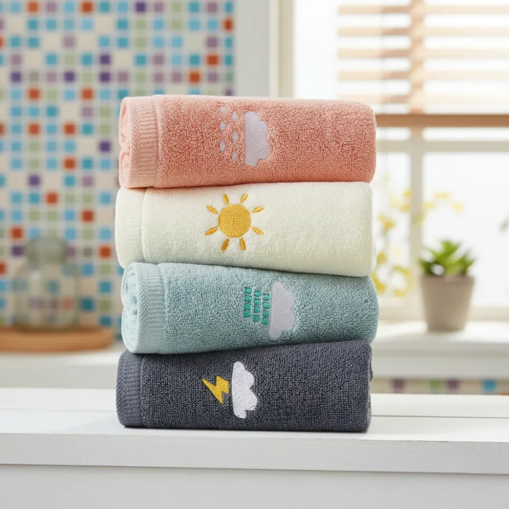 4-delt vaskeklutesett - KiddoTowel