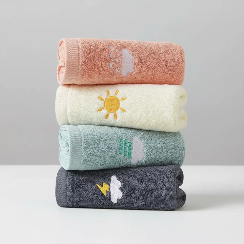 4-delt vaskeklutesett - KiddoTowel