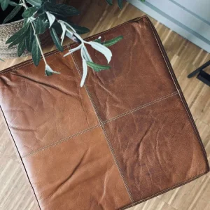 Hynde Tokyo i lær - 40x40 Cognac