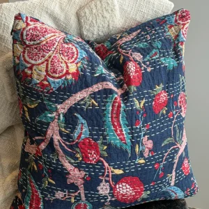 Kantha mørk blå