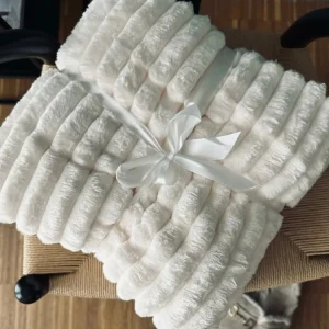 Plaid fleece white - SUPER SOFT