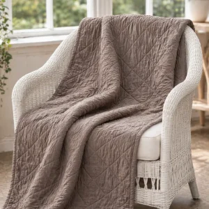 Plaid Quilt - Brown Stonewashed