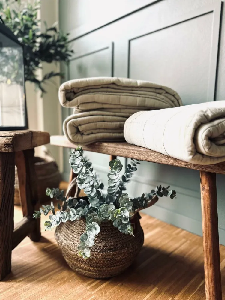 Plaid STONE-WASHED Quilt – Nature