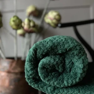 Pledd i Luxus fleece - Grønn