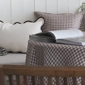 Poppy Cushion cover Ivory/brown